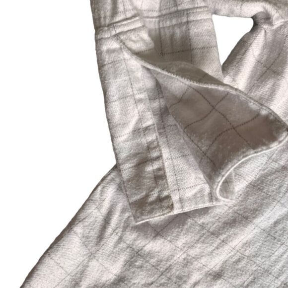 Madewell white gray plaid size small flannel button up - Picture 7 of 14